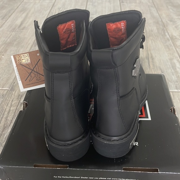 Harley-Davidson Gibson Black Genuine Leather Men Boots - Picture 4 of 6